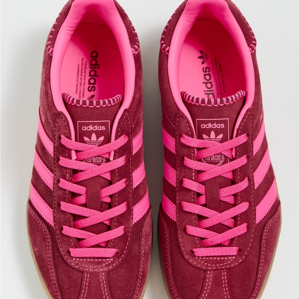 Adidas Women's Burgundy and Pink Sneakers